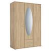Ormar Za Odjeću Paul - boje hrasta/boje aluminija, Konvencionalno, drvni materijal/plastika (127/188/52cm) - Modern Living