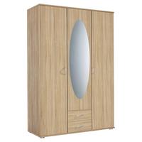 Ormar Za Odjeću Paul - boje hrasta/boje aluminija, Konvencionalno, drvni materijal/plastika (127/188/52cm) - Modern Living