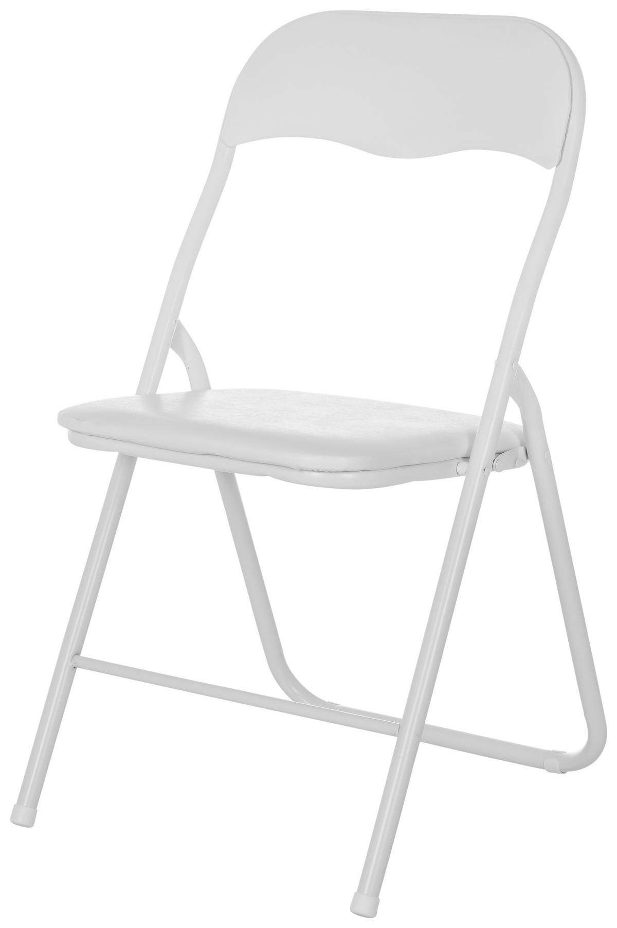 Zložljiv Stol Tudela Basic, Bela - bela, Moderno, kovina (44/81/48cm) - MID.YOU