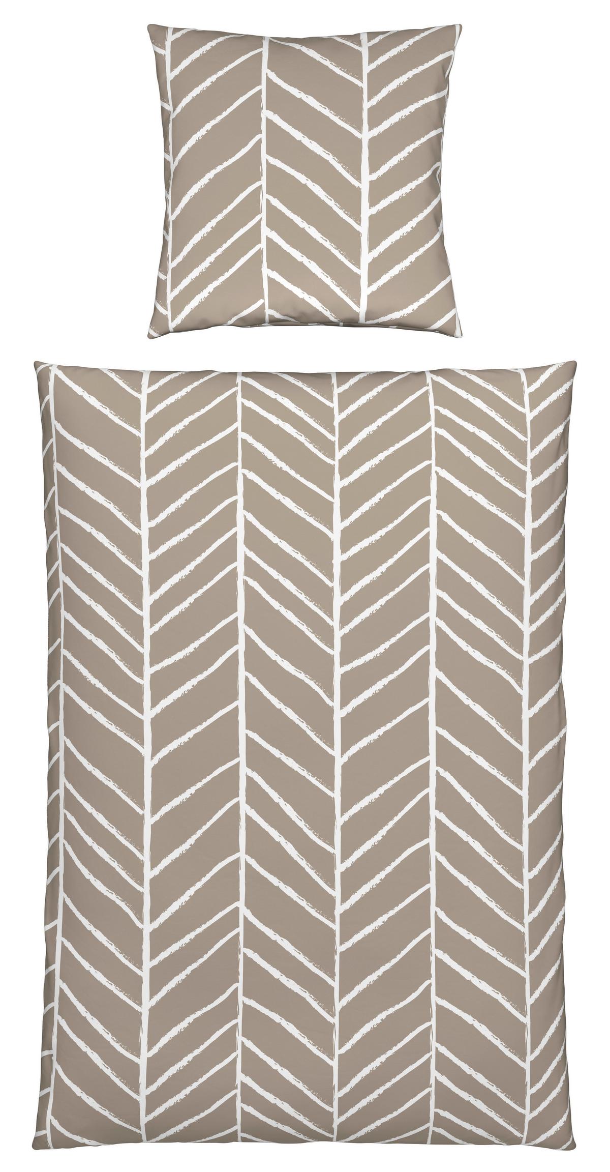 Bettwäsche Marble in Beige ca. 135x200cm - Beige, KONVENTIONELL, Textil (135/200cm) - Modern Living