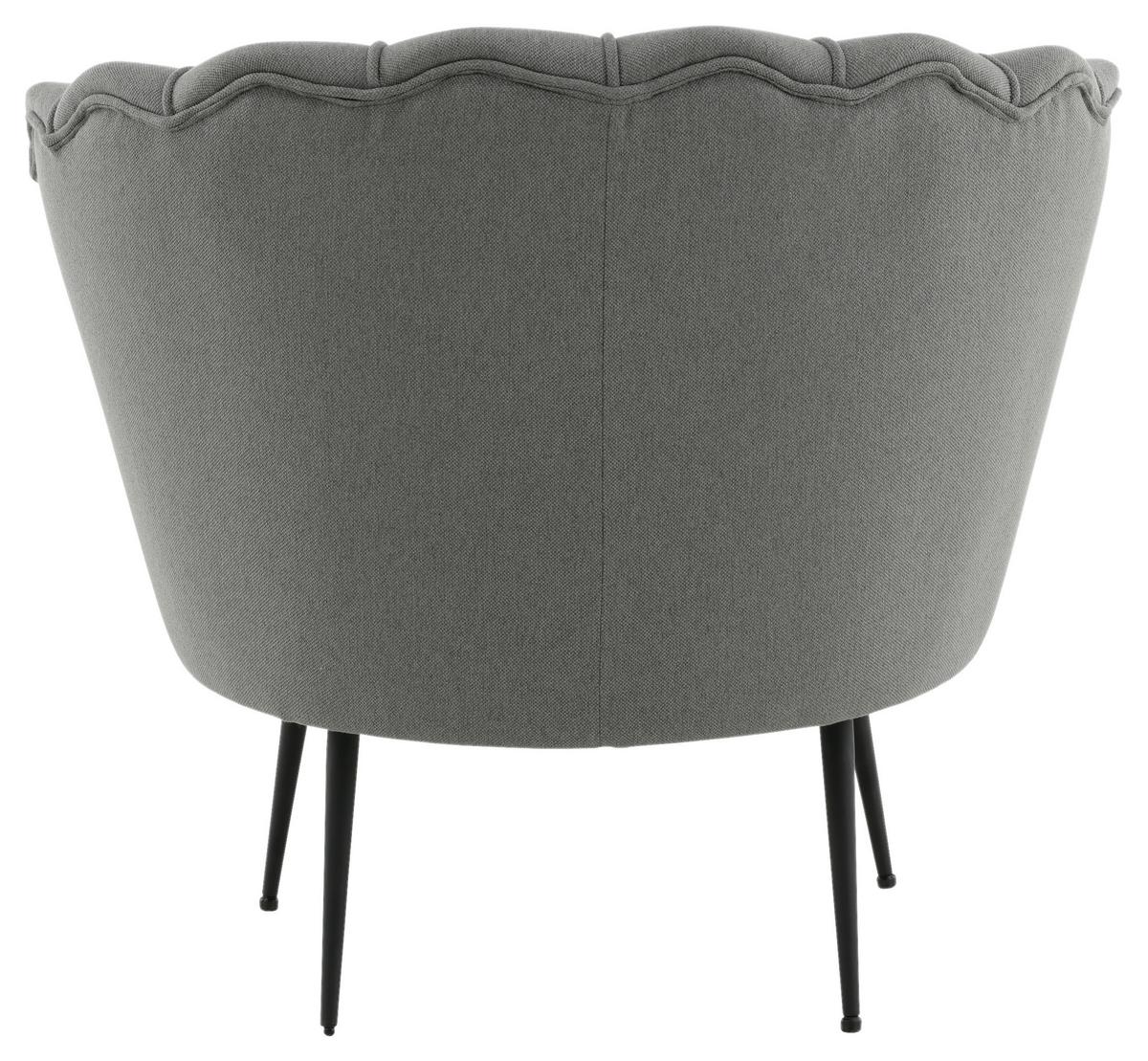 Sessel Calais ca. 83x76 cm Grau - Schwarz/Grau, Design, Textil/Metall (83/76/77cm) - Livetastic