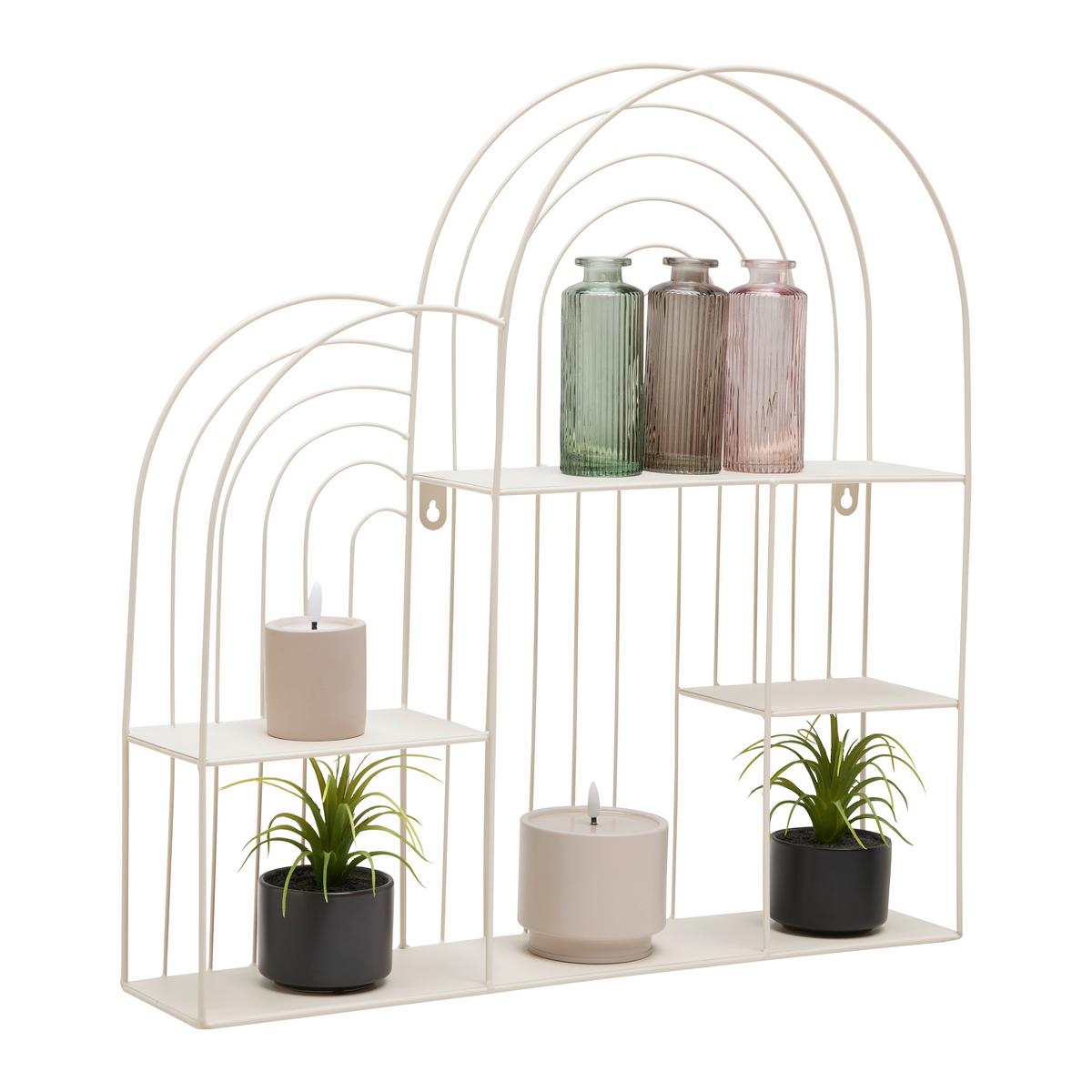 Wandregal Ivy Sandfarben - Sandfarben, MODERN, Metall (54/55/11cm) - Mömax