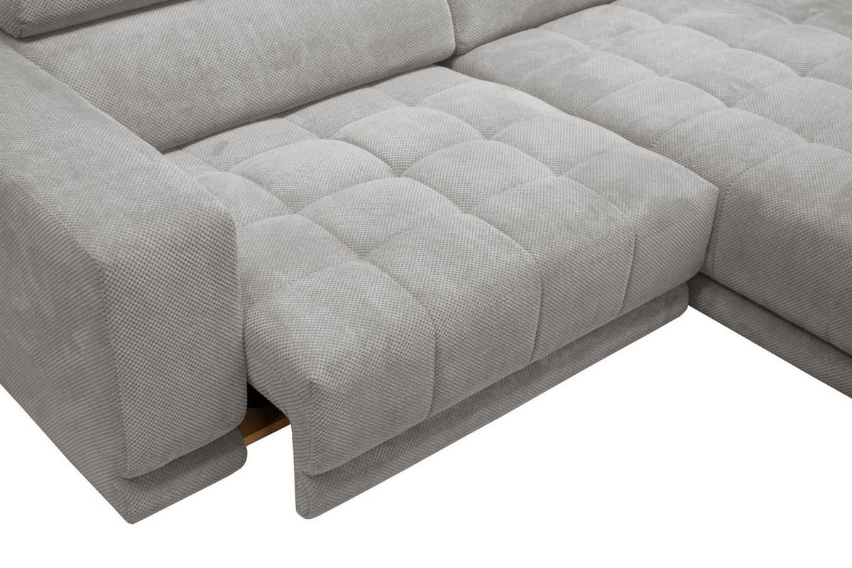 Kutna Garnitura Portland - svijetlo siva/crna, Moderno, tekstil/plastika (275/78-98/197cm) - Premium Living