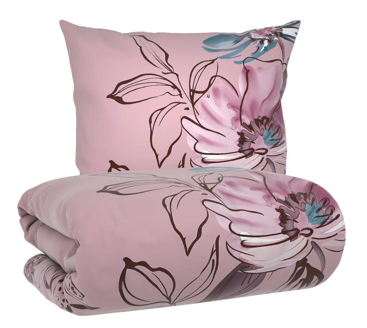 Bettwäsche Toulon XL Mauve ca. 155x220cm - Mauve, MODERN, Textil (155/220cm) - Mömax