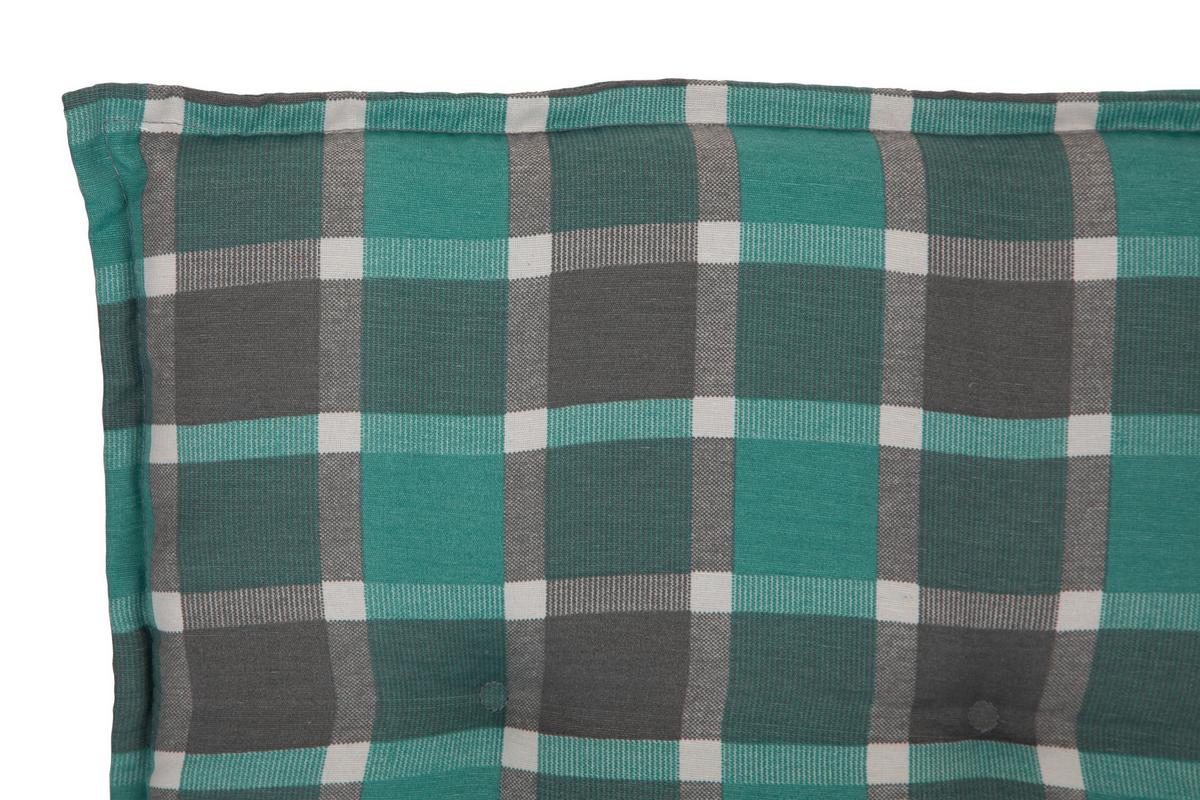 Liegenauflage Büsum ca. 193x60 cm Grau/Türkis - Türkis/Grau, Basics, Textil (193/60/6cm) - Gardenson