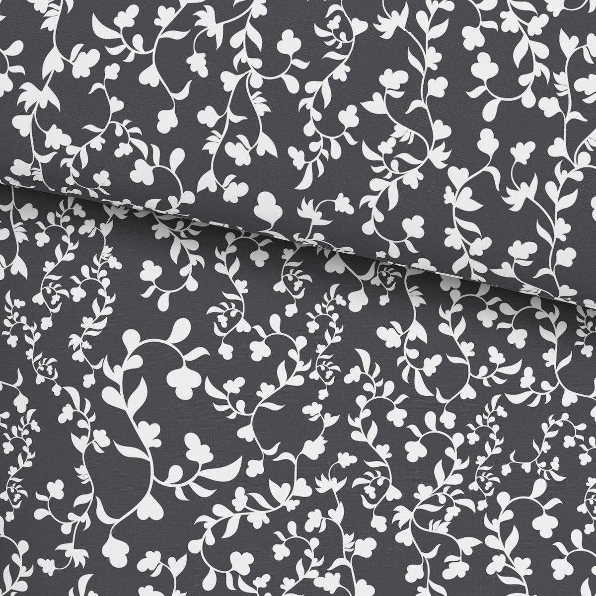 Bettwäsche Bio-Anna Graphit/Weiß ca. 135x200cm - Graphitfarben/Weiß, Natur, Textil (135/200cm) - ecoTree