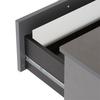 SÄNGBORD XENO - grafitfärgad/silver, Klassisk, trämaterial/glas (45/60/40cm) - Mömax