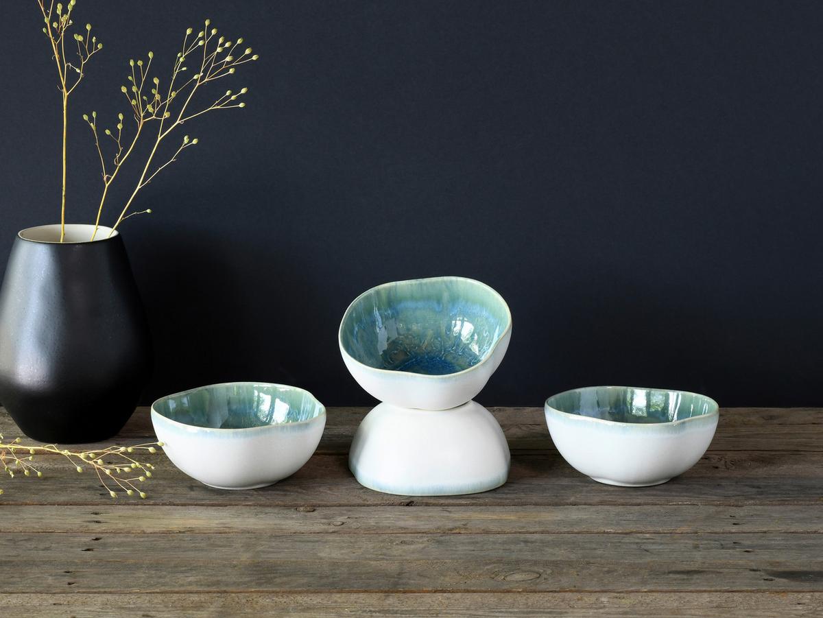 Set Skodelic Za Kosmiče Yuki Uno, 4-Delni - modra/zelena, Basics, keramika (16cm) - Creatable