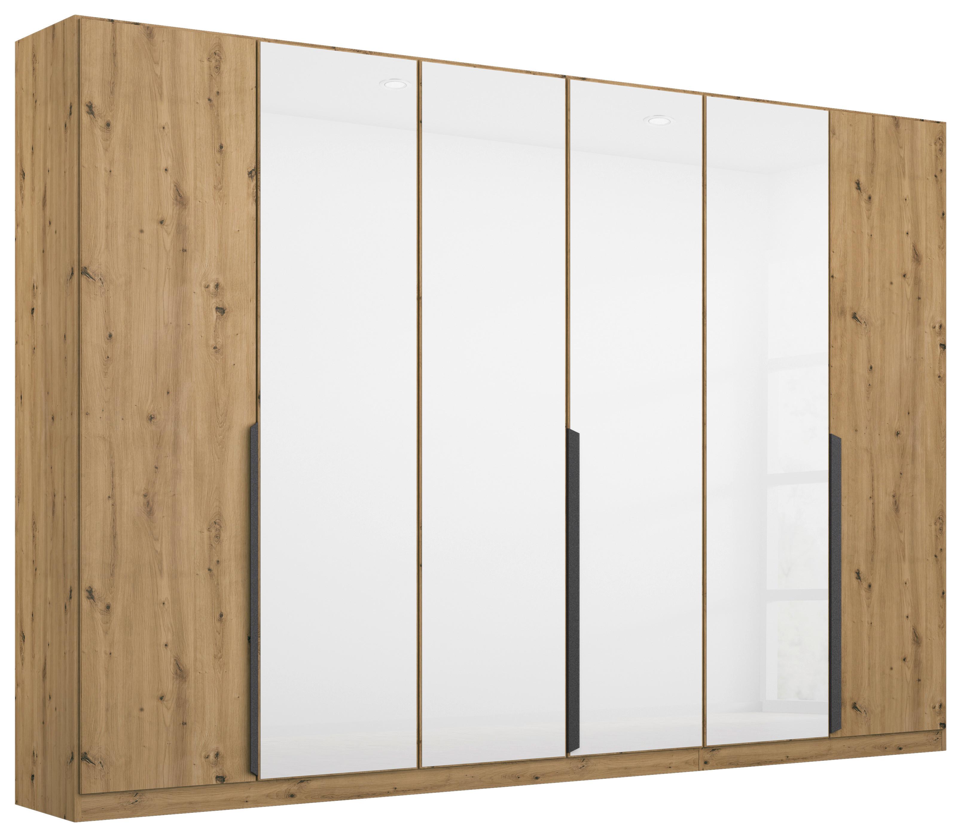 Ormar S Klasičnim Vratima Artemis - bijela/siva, Moderno, staklo/drvni materijal (271/210/54cm) - Modern Living
