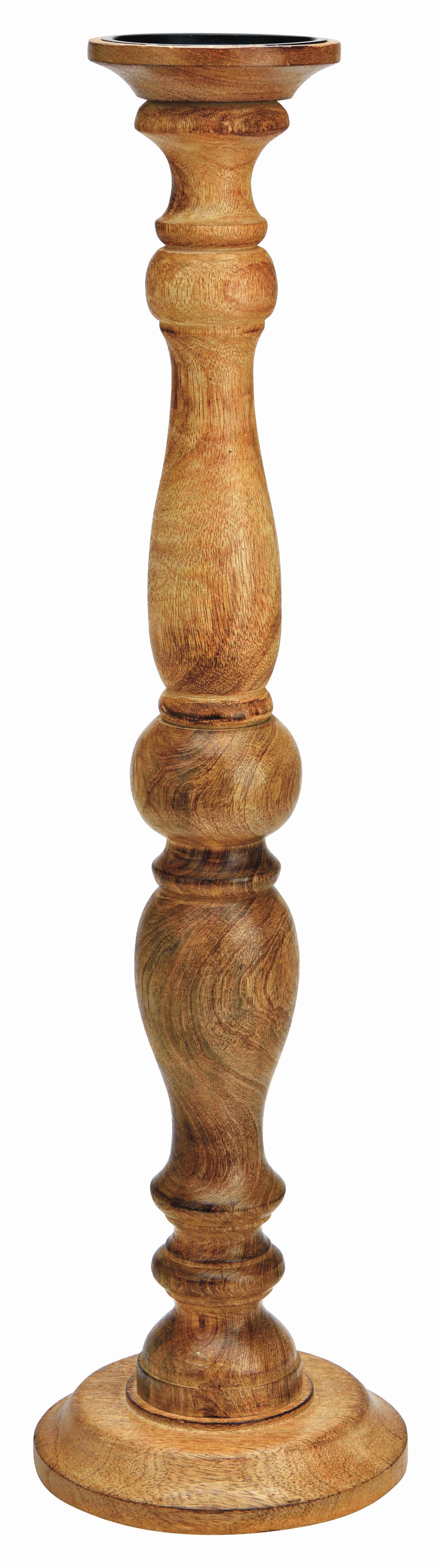 ŚWIECZNIK 10039906 - kolor naturalny, Basics, drewno (16,5/60,0/16,5cm)