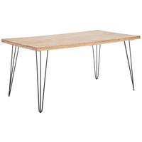 STÓŁ DO JADALNI RICKET -EXKLUSIV- - kolor dębowy/czarny, Design, metal/drewno (140/90/75cm) - Landscape