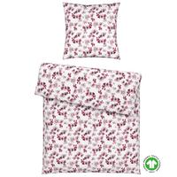 Bettwäsche Bio-Anna Weiß/Mauve ca. 135x200cm - Flieder/Mauve, Natur, Textil (135/200cm) - ecoTree