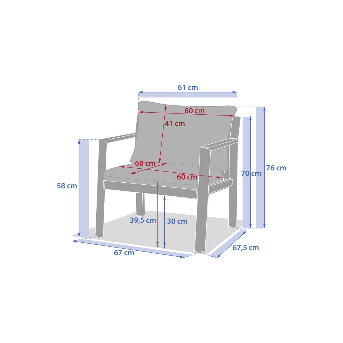 Vrtni Set Flovia - zelena, Basics, metal/tekstil (223,5/135/70cm)
