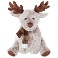 Kuscheltier Rentier Ludvig in Braun und Grau - Braun/Grau, Textil (28/26/37cm) - Modern Living