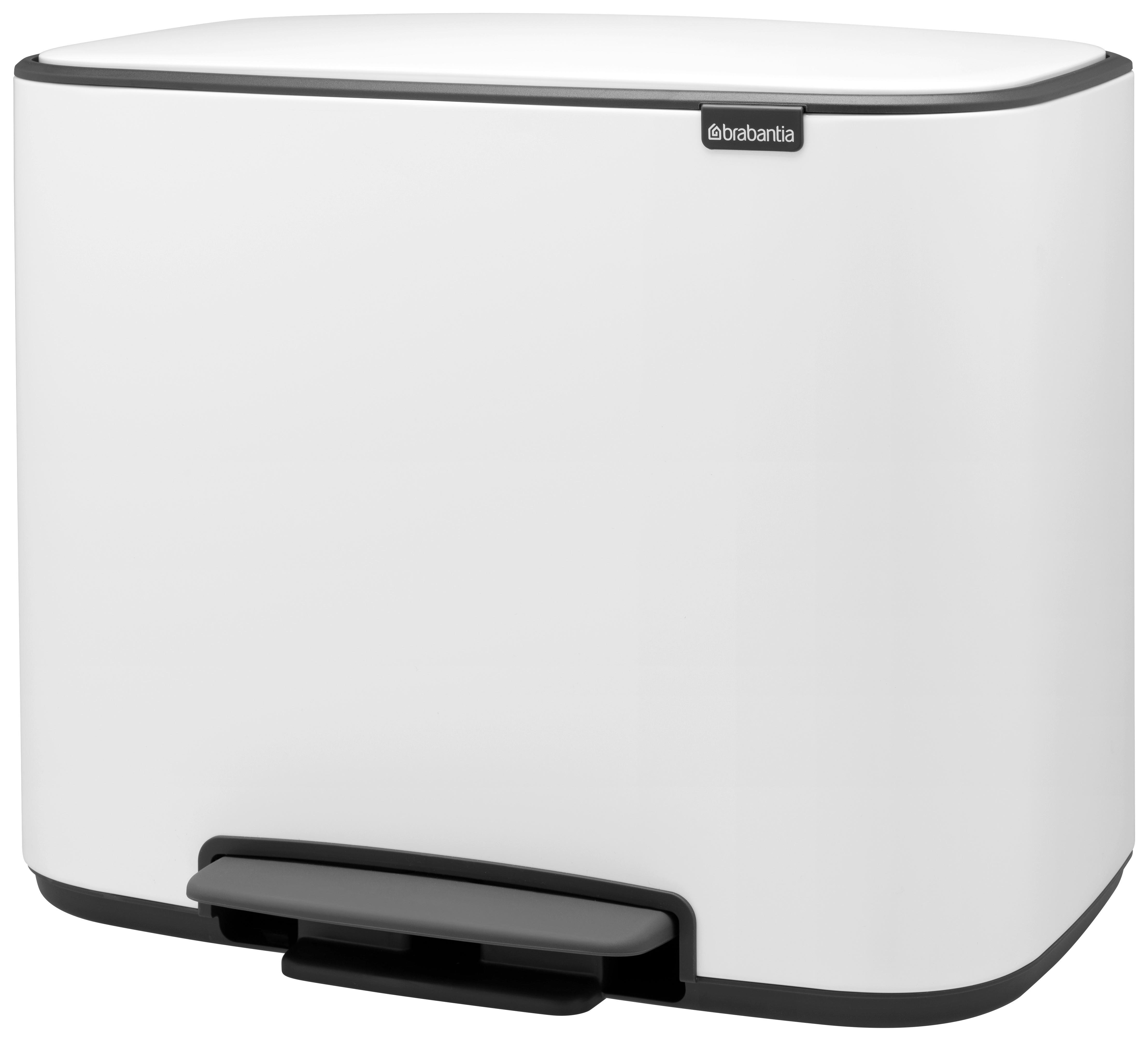 KOSZ NA ODPADY 121142 - biały/czarny, Design, tworzywo sztuczne/metal (54/44/36,5cm) - Brabantia