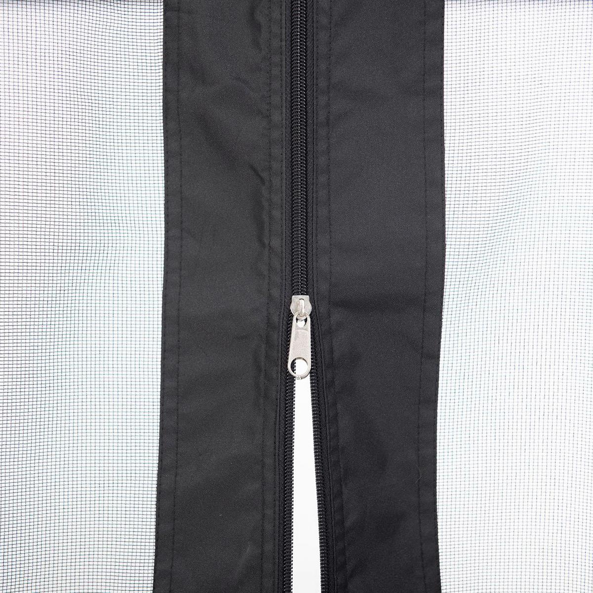 Pavillon Schwarz/Braun ca.366x293x307cm - Dunkelbraun/Schwarz, Basics, Metall (366/293/307cm)