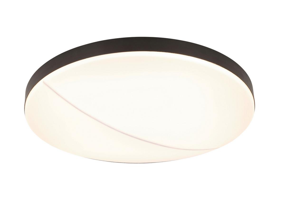 LAMPA SUFITOWA LED MOON - czarny, Design, tworzywo sztuczne/metal (45/10,5cm) - Novel