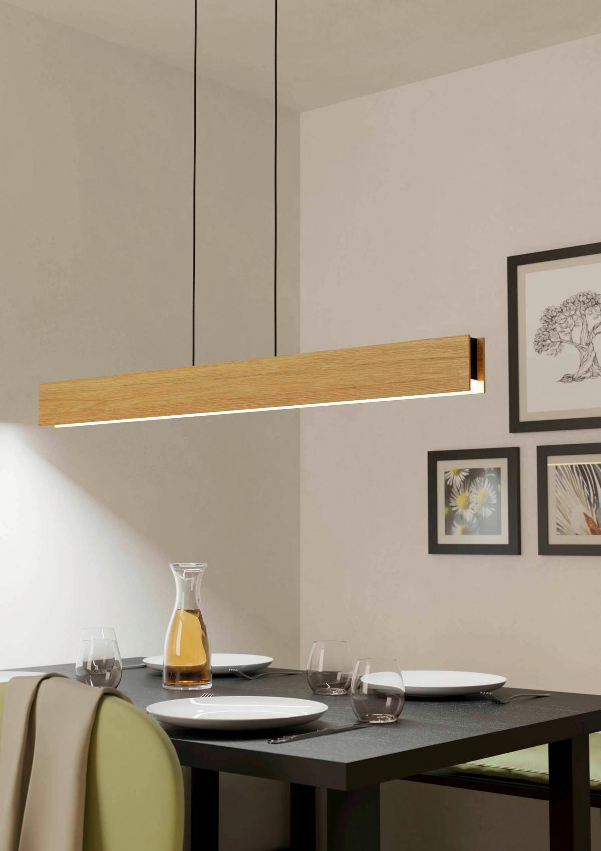 LAMPA WISZĄCA 900388* ANCHORENA-Z - czarny/biały, Natur, tworzywo sztuczne/metal (123/5,5/110cm)