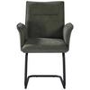 STOL MED ARMSTÖD NOVA - grön/svart, Modern, metall/textil (63/90/61cm) - Mömax