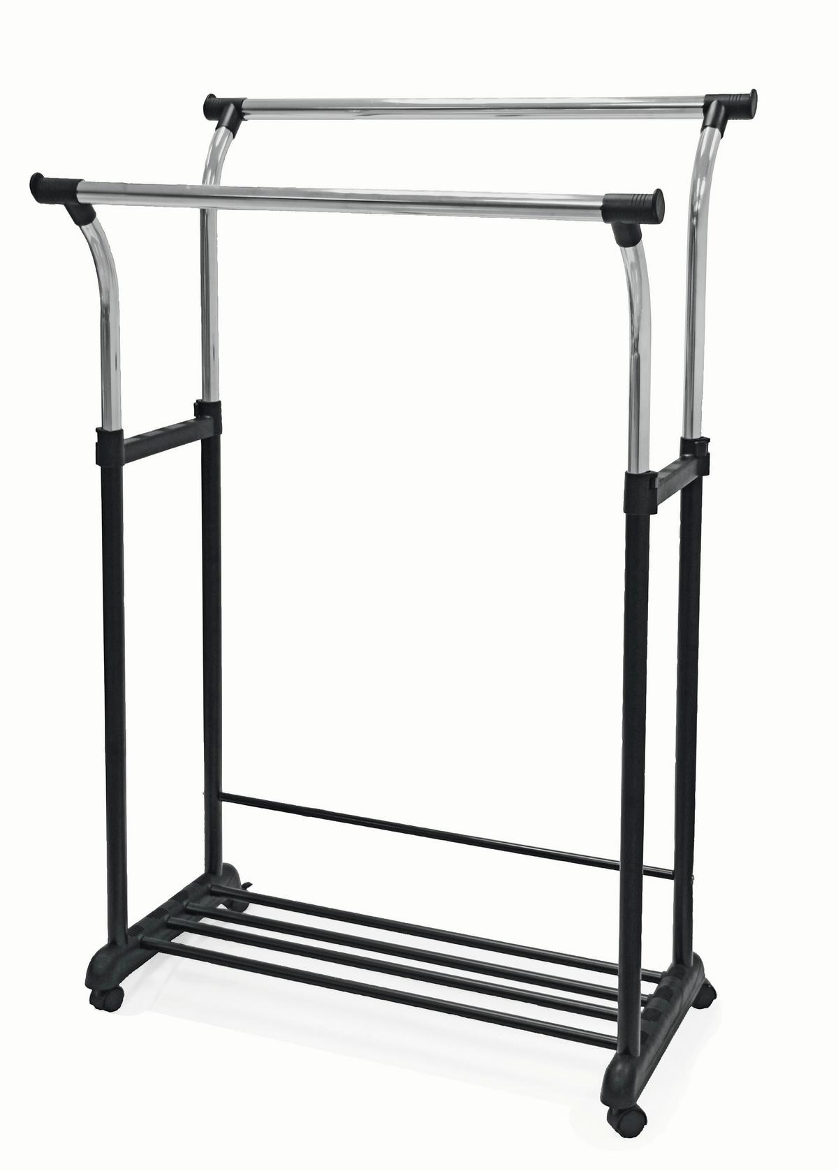 Mobilno Stojalo Za Obleke Swing 2, Črna, Krom - barve kroma/črna, Moderno, kovina/umetna masa (83/104-167/58cm)