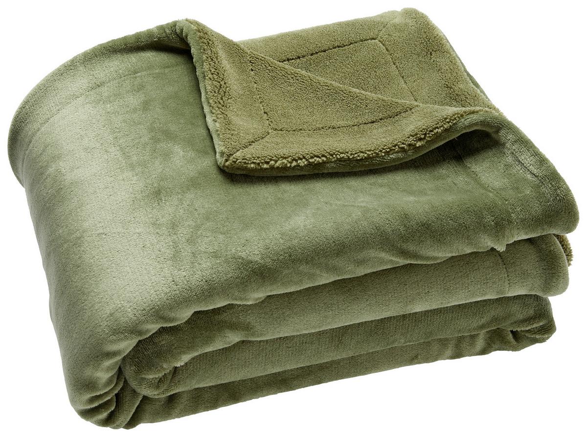 Mehka Odeja Fake Sheep - zelena, Moderno, tekstil (150/200cm) - Modern Living