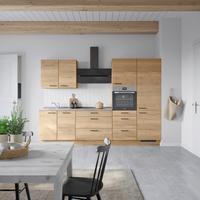Küchenleerblock Structura High o. Geräte Eiche - Schieferfarben/Eichefarben, MODERN, Holzwerkstoff/Metall (300cm) - Nobilia