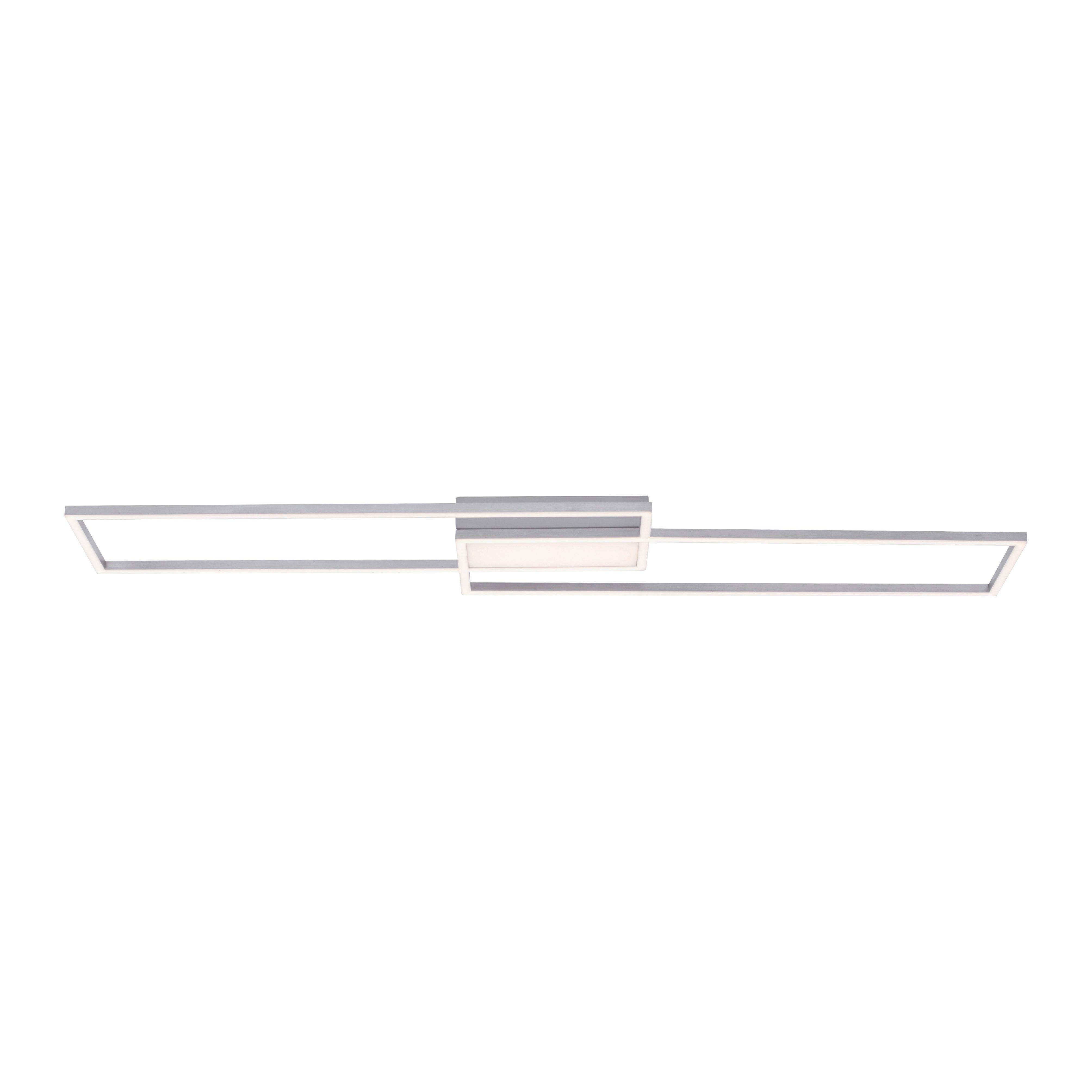LED-Deckenleuchte Asmin max. 42 Watt - Silberfarben, Basics, Kunststoff/Metall (109,5/25,5/6cm) - Just Light