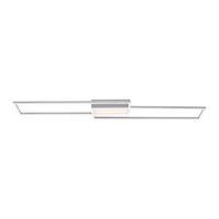LED-Deckenleuchte Asmin max. 42 Watt - Silberfarben, Basics, Kunststoff/Metall (109,5/25,5/6cm) - Just Light