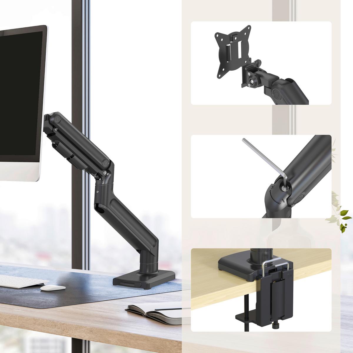 Držalo Za Monitor Vm-Mg1s - črna, Moderno, kovina (40/56,5/53,3cm) - MID.YOU