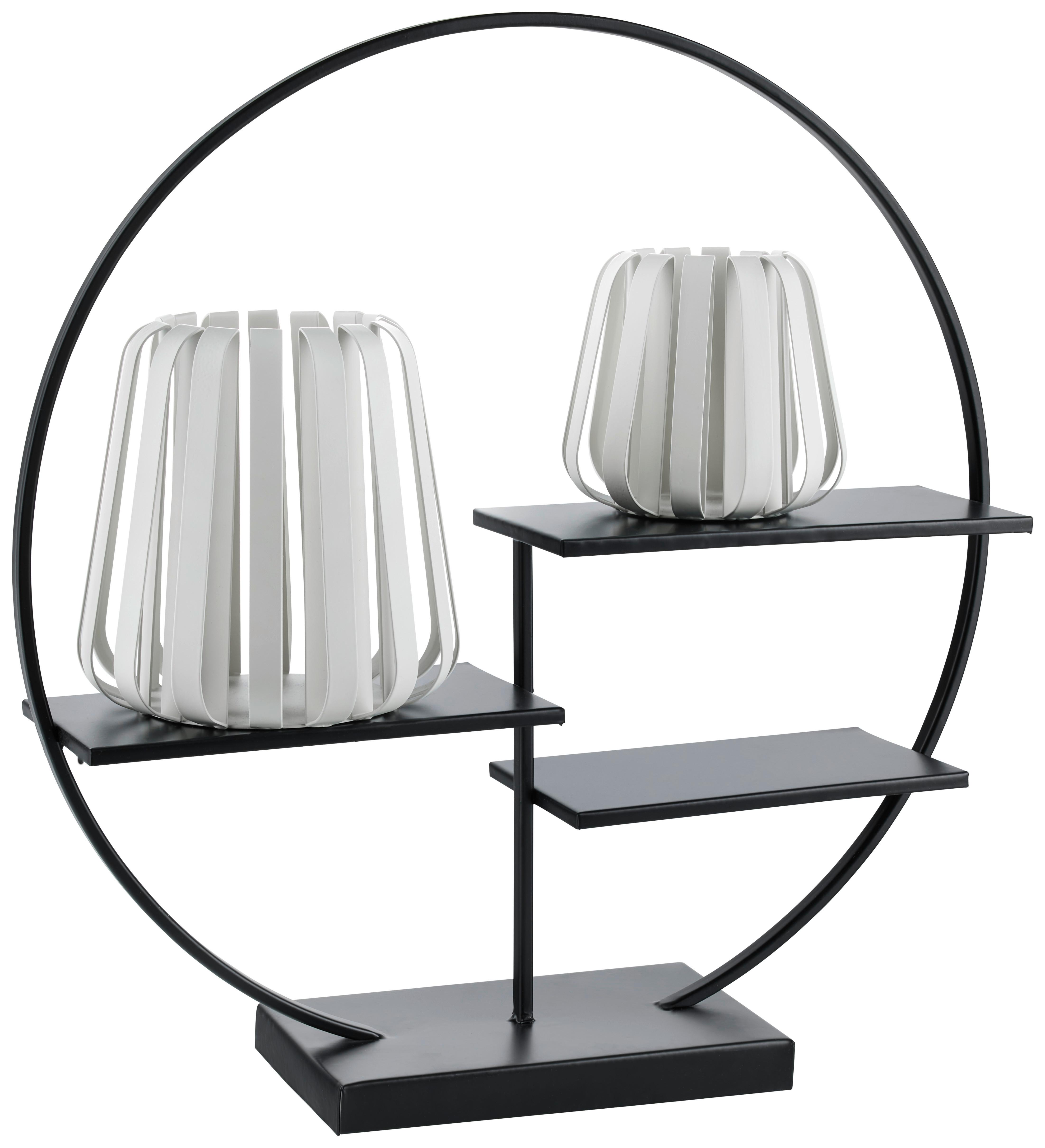 FRISTÅENDE HYLLA ILONA - svart, metall (43/44/11cm) - Mömax