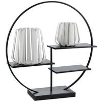Standregal Ilona Schwarz - Anthrazit/Schwarz, Basics, Keramik (43/44/11cm) - Modern Living