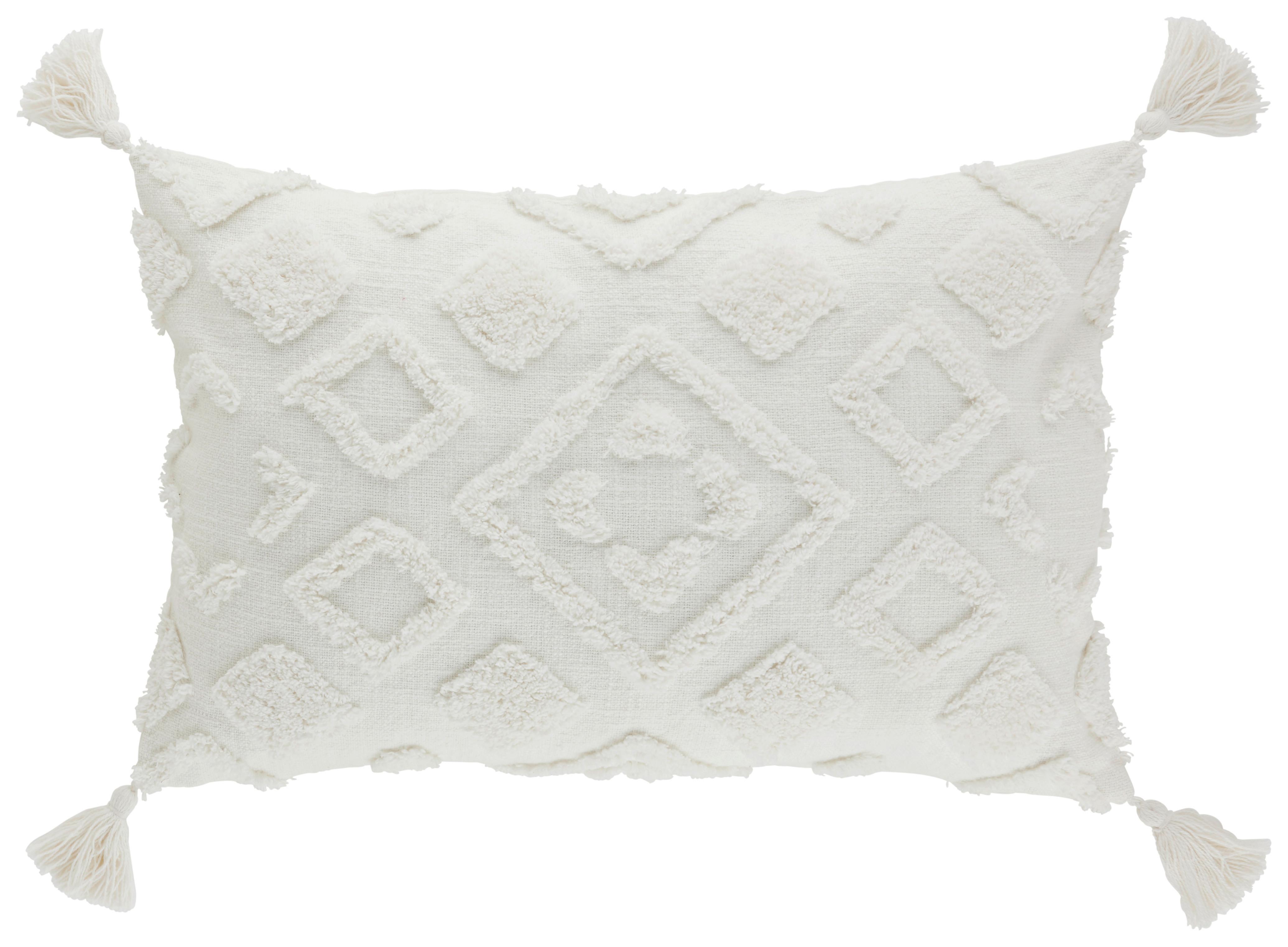Okrasna Blazina Ibiza - bela, Moderno, tekstil (40/60cm) - Premium Living