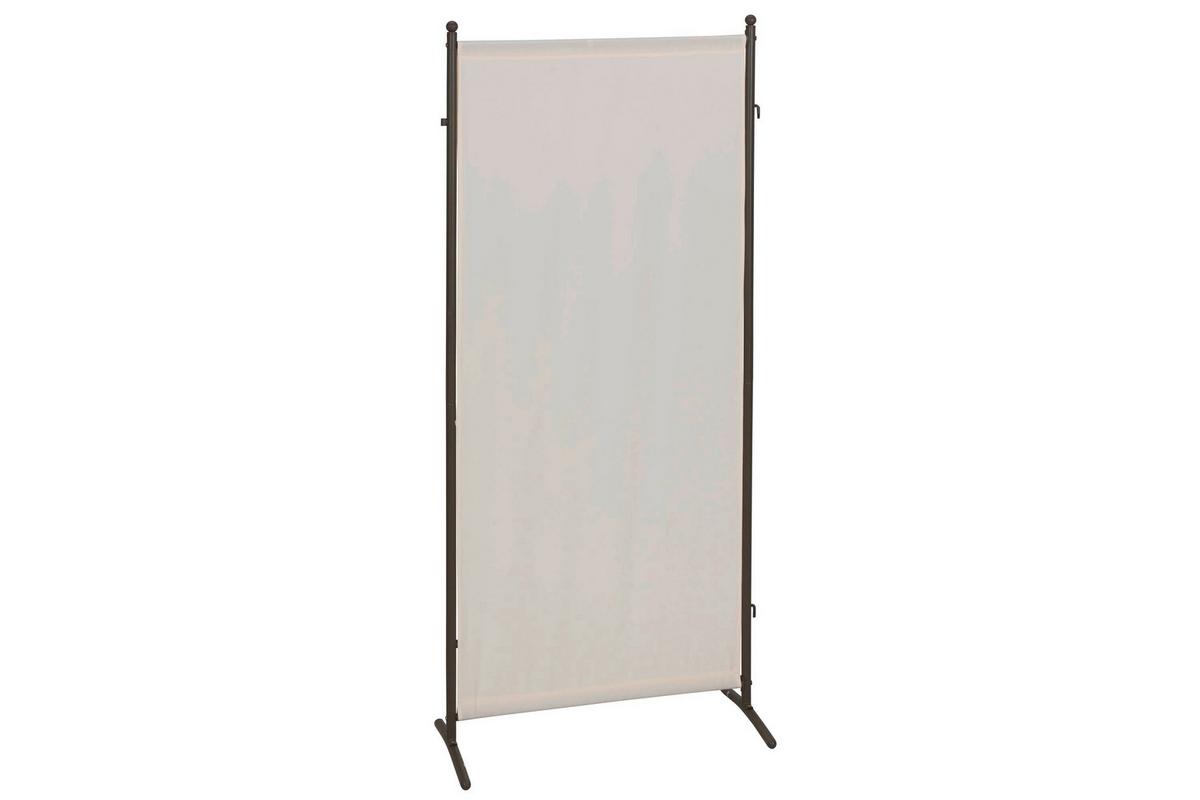 Sichtschutz Textil Silber/Beige - Beige/Silberfarben, KONVENTIONELL, Textil/Metall (80/188/50cm) - Gardenson