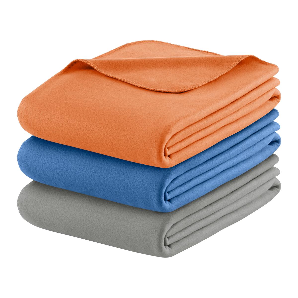 Fleecedecke Felicity Orange ca. 140x200cm - Orange, KONVENTIONELL, Textil (140/200cm) - Modern Living