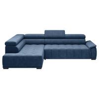 Ecksofa Dunkelblau - Schwarz/Dunkelblau, Modern, Kunststoff/Textil (206/283cm) - Premium Living