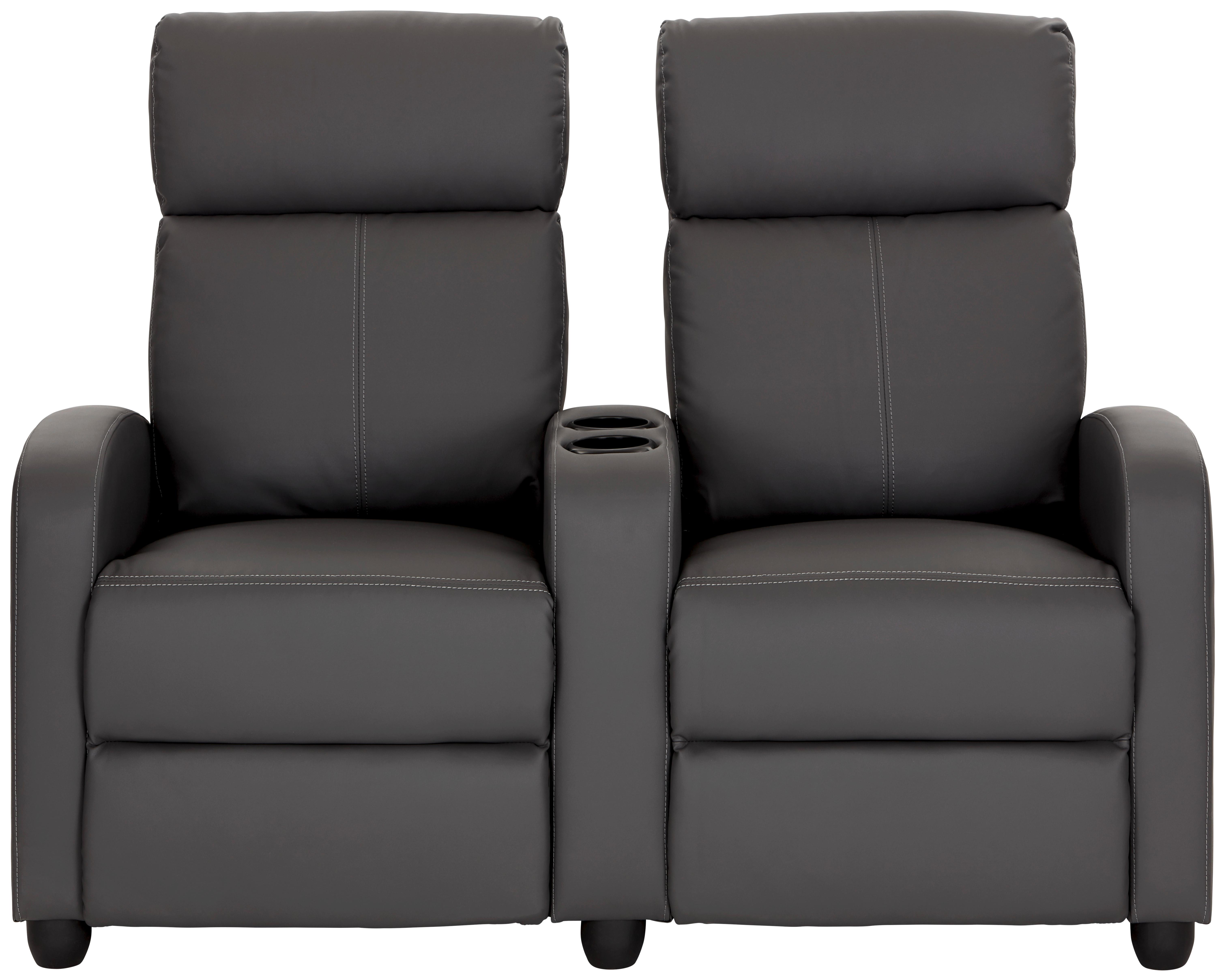 Zofa Za Domači Kino Movie, Relax Funkcija, Siva - siva/črna, Konvencionalno, umetna masa/tekstil (128/100/87cm)