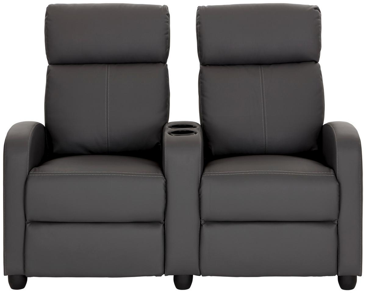 Zofa Za Domači Kino Movie, Relax Funkcija, Siva - siva/črna, Konvencionalno, umetna masa/tekstil (128/100/87cm)