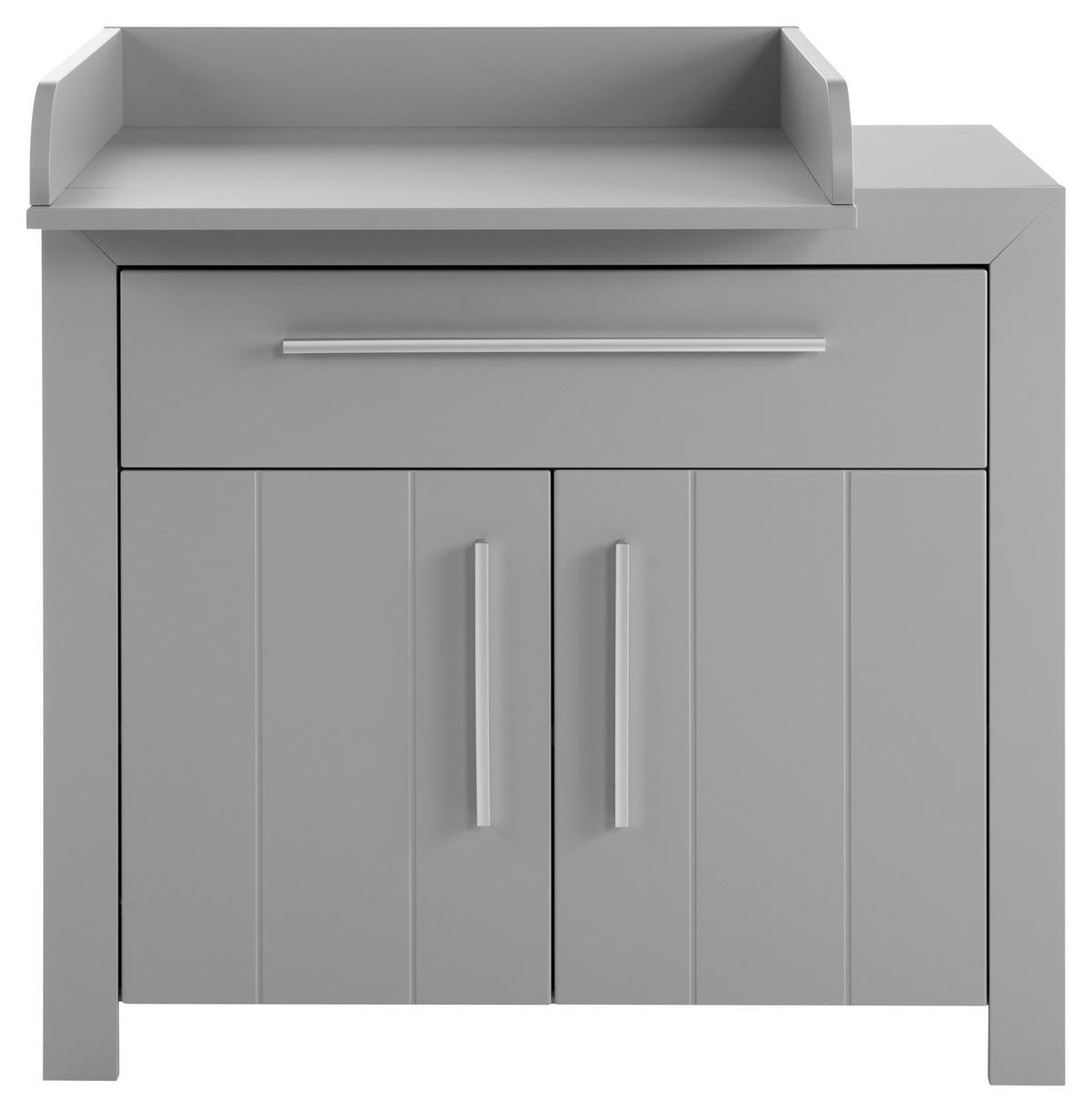 Wickelkommode Nikola ca. 108x107 cm Grau - Silberfarben/Grau, KONVENTIONELL, Holzwerkstoff/Kunststoff (108/107/84cm) - MID.YOU