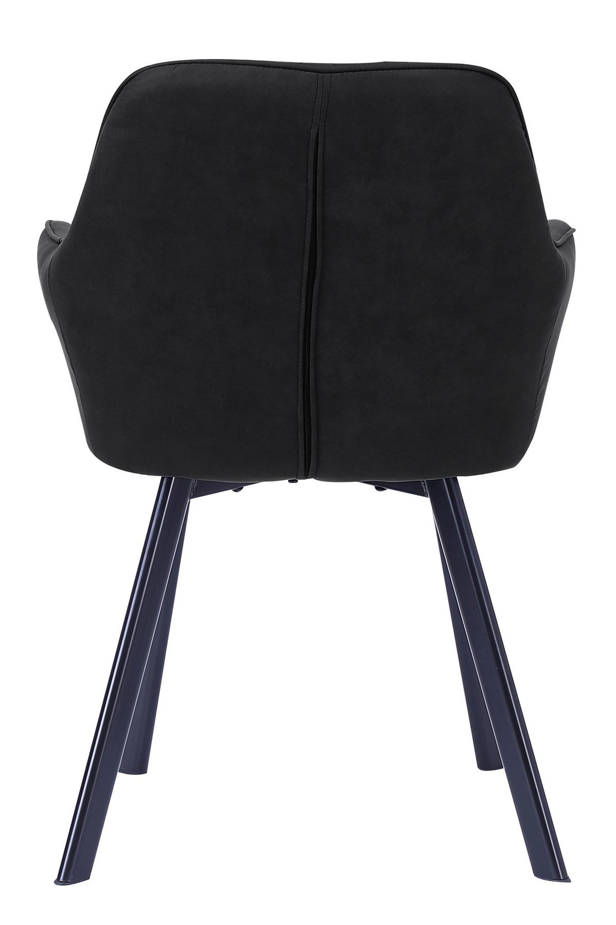 Set Naslanjačev Mira, Antracit, 2-Delni - črna/antracit, Moderno, kovina/tekstil (56,5/83/63cm) - Livetastic