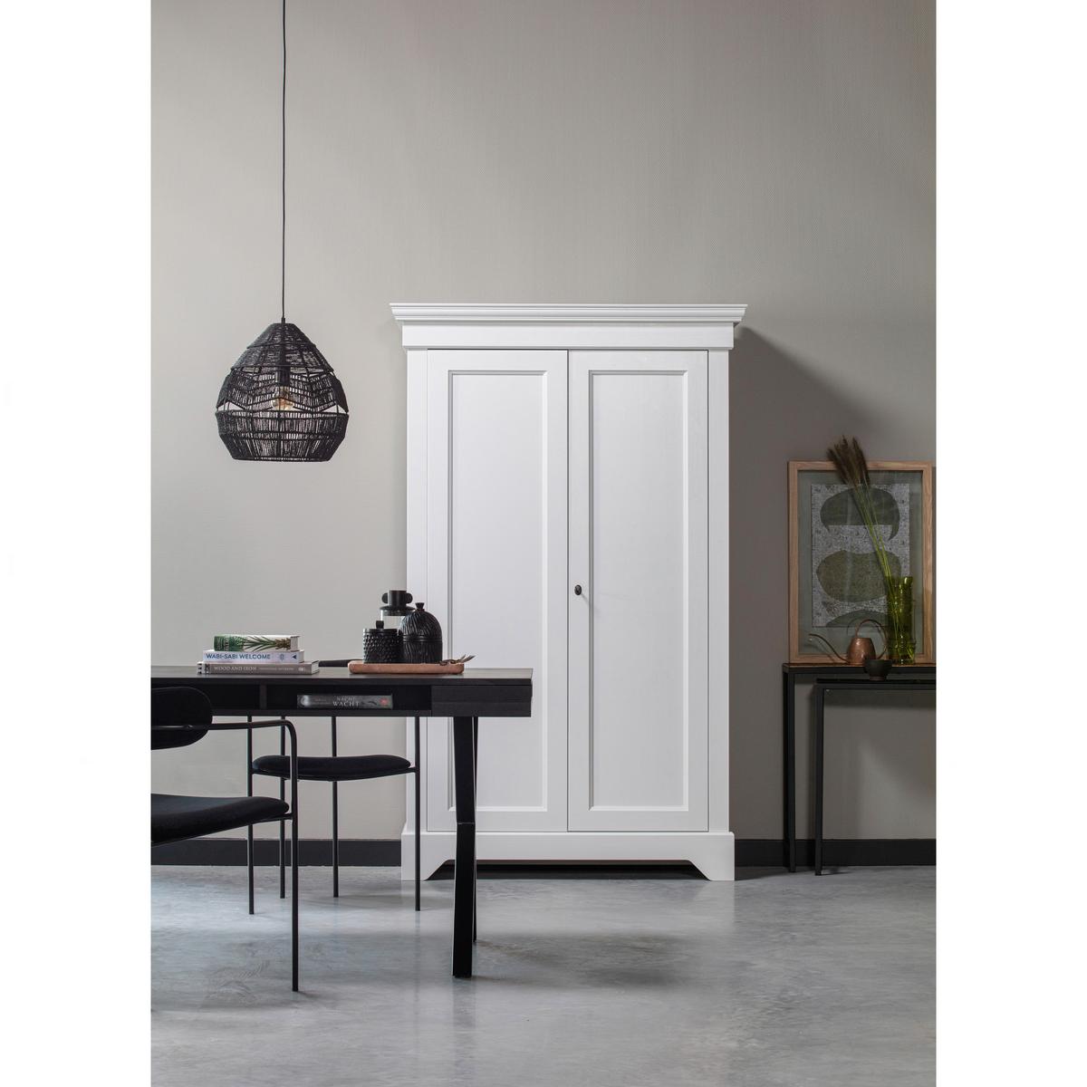 Schrank Isabel Weiß - Weiß, Design, Holz/Metall (118/191/47cm) - Livetastic