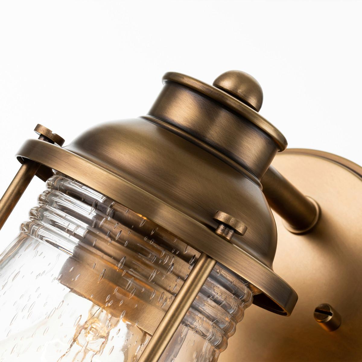 Fürdőszobai Falilámpa Qn-Ashlandbay1-Nbr-Bath - sárgarézszínű, Konventionell, üveg/fém (20,6/12,7/16,9cm) - Elstead Lighting