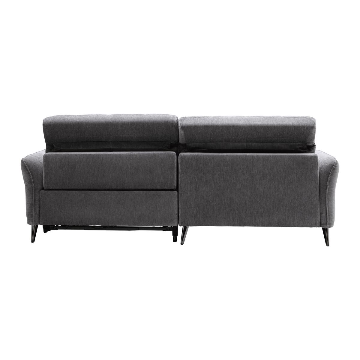 Ecksofa Pisa Anthrazit ca. 173x248cm - Anthrazit/Schwarzchrom, MODERN, Holz/Textil (173/248cm) - Mömax