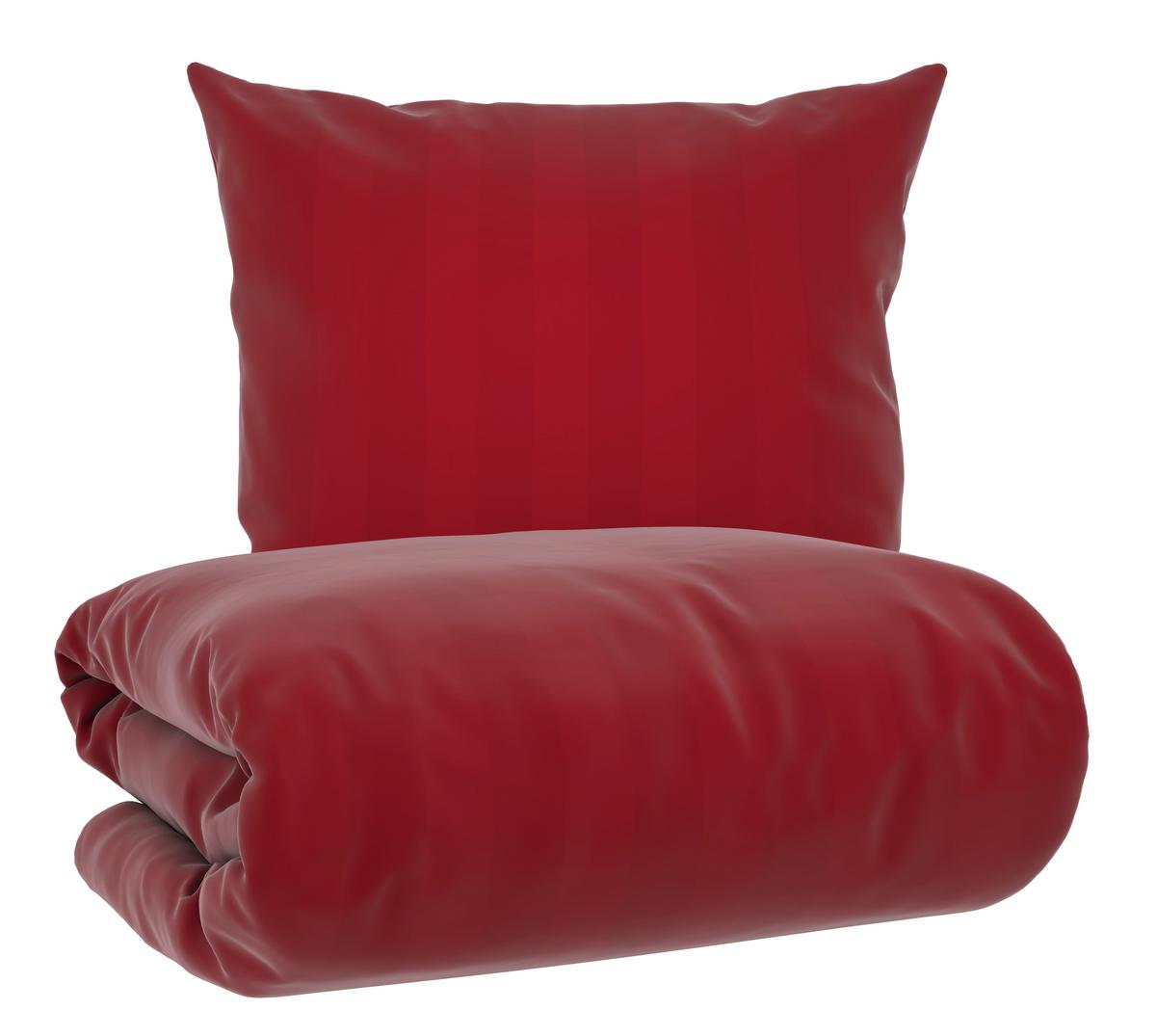 Bettwäsche Xenia Streif XL Rot ca. 155x220cm - Rot, MODERN, Textil (155/220cm) - Premium Living