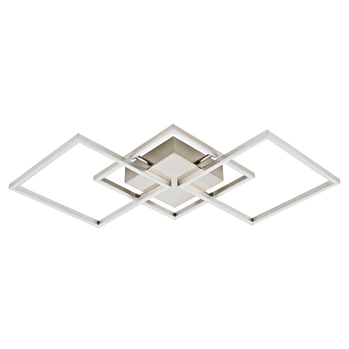 LAMPA SUFITOWA LED GIGA 4 *SBN* - kolor niklowy, Trend, tworzywo sztuczne/metal (75,5/37/6cm) - Novel