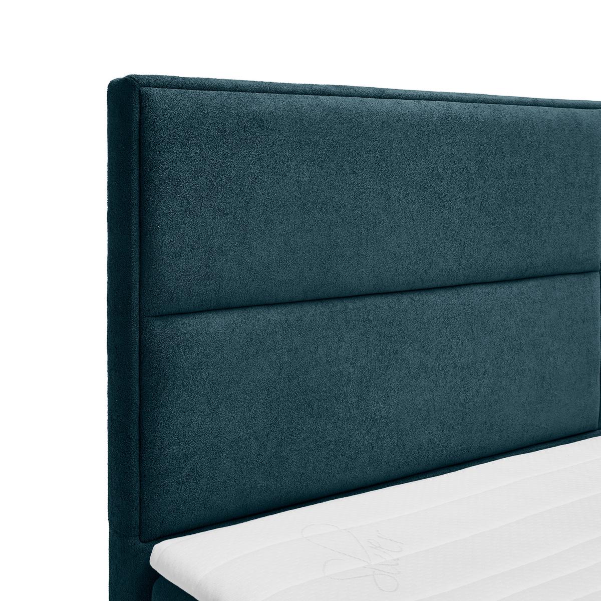 Boxspring Krevet Ethan - tamno plava/crna, Moderno, tekstil/plastika (180/200cm) - Premium Living