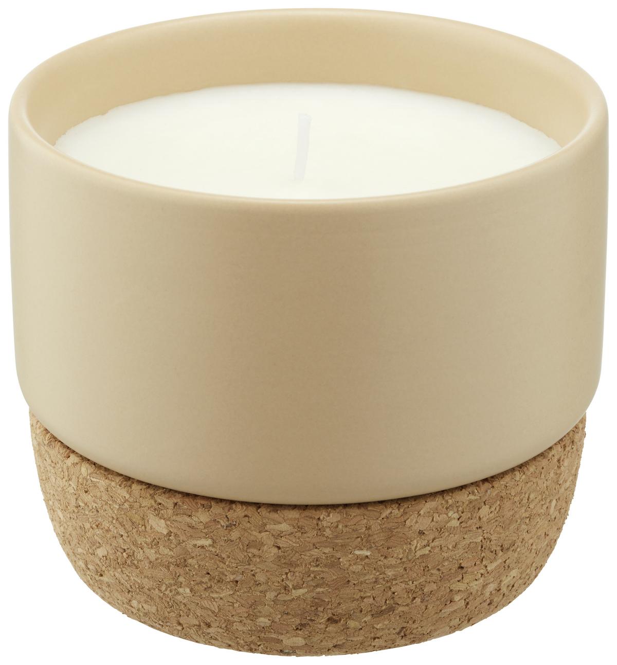 Gyertya Kerámia Edényben Violetta - világoskék/barna, faalapú anyag/kerámia (9,5/8cm) - Modern Living