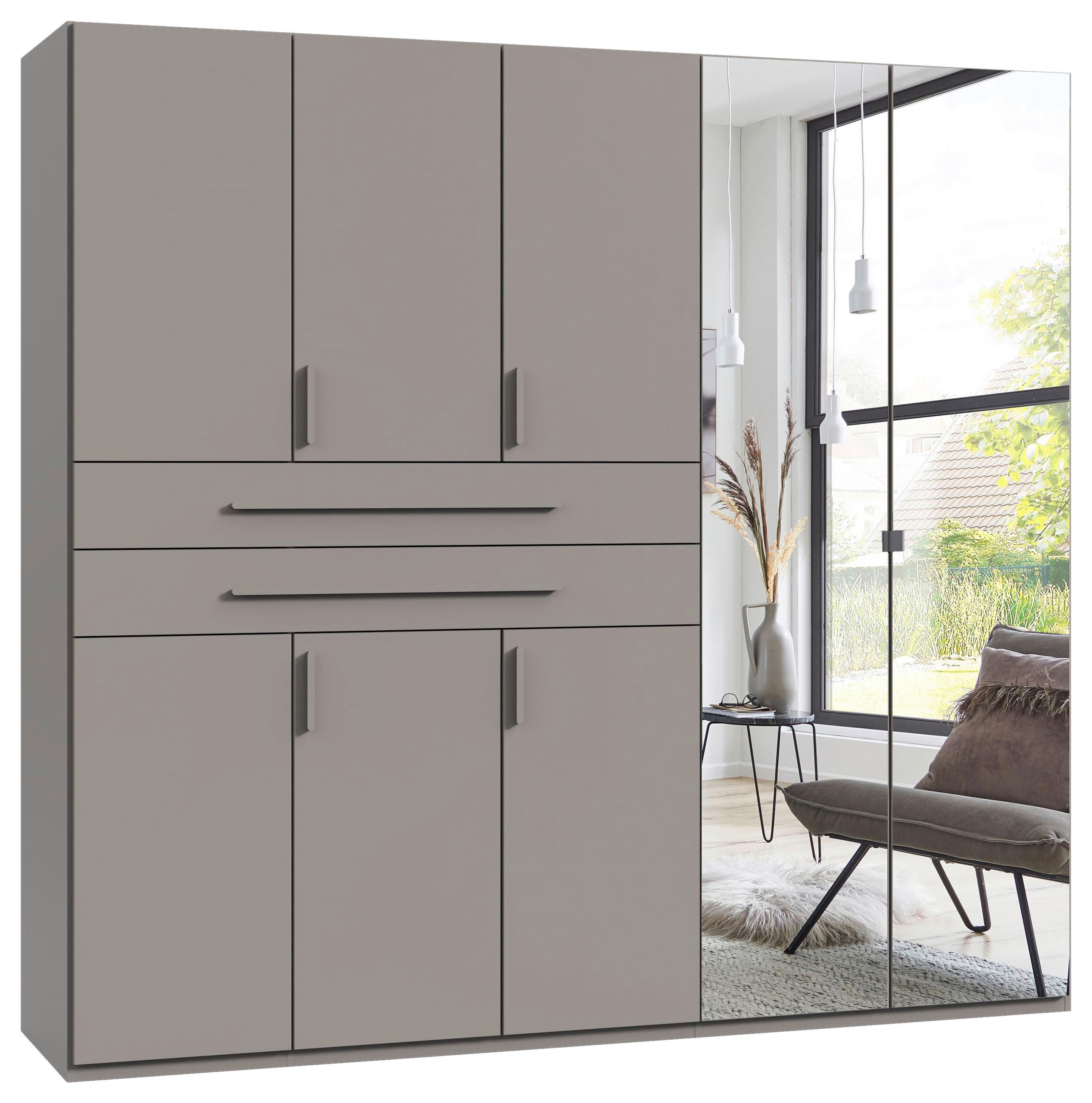 Ormar S Klasičnim Vratima Lumio - sivo-bež, Konvencionalno (225/208/65cm) - Modern Living
