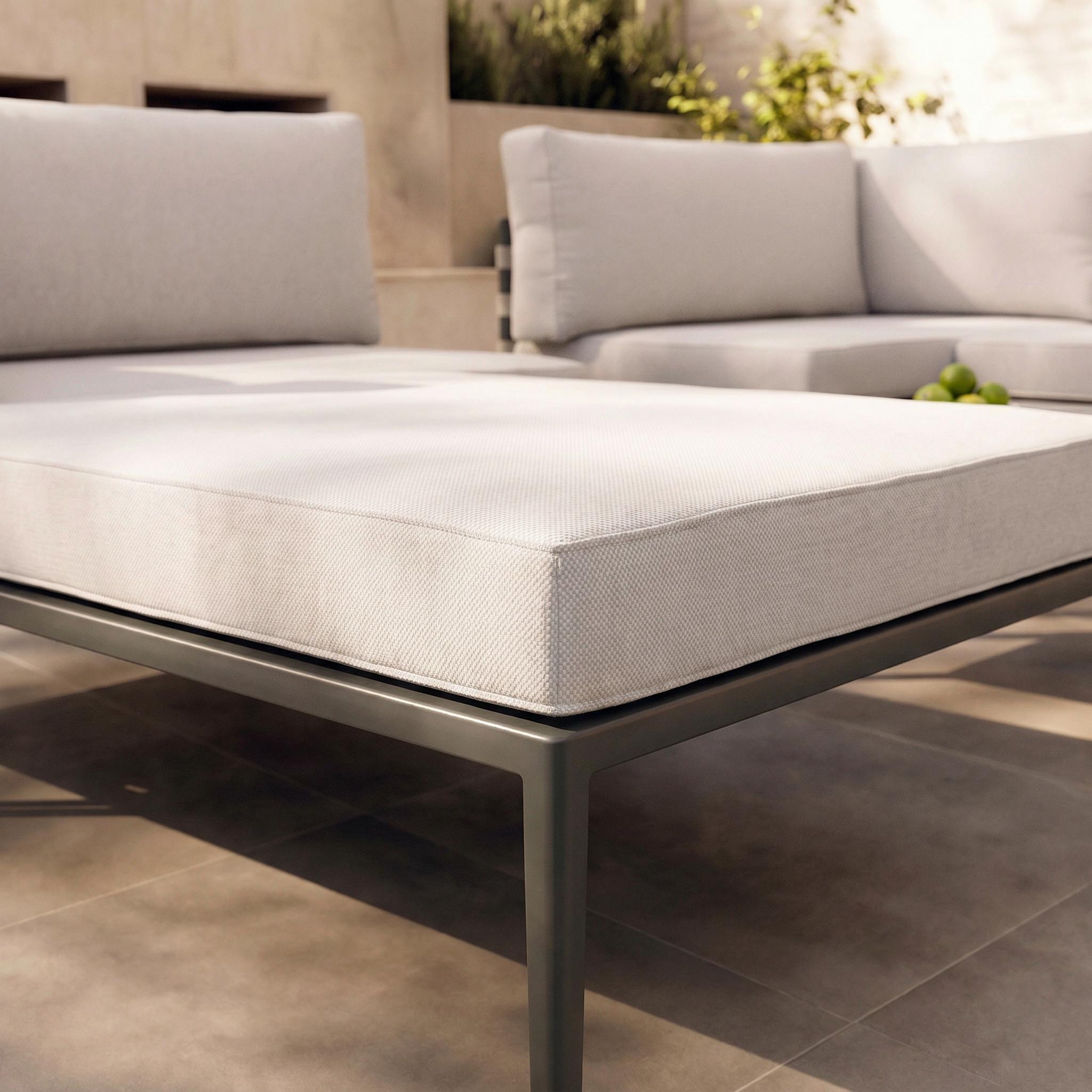 LOUNGEGRUPP ENJA - ljusgrå/grå, Modern, metall/textil (104/60/70cm) - Bessagi Garden
