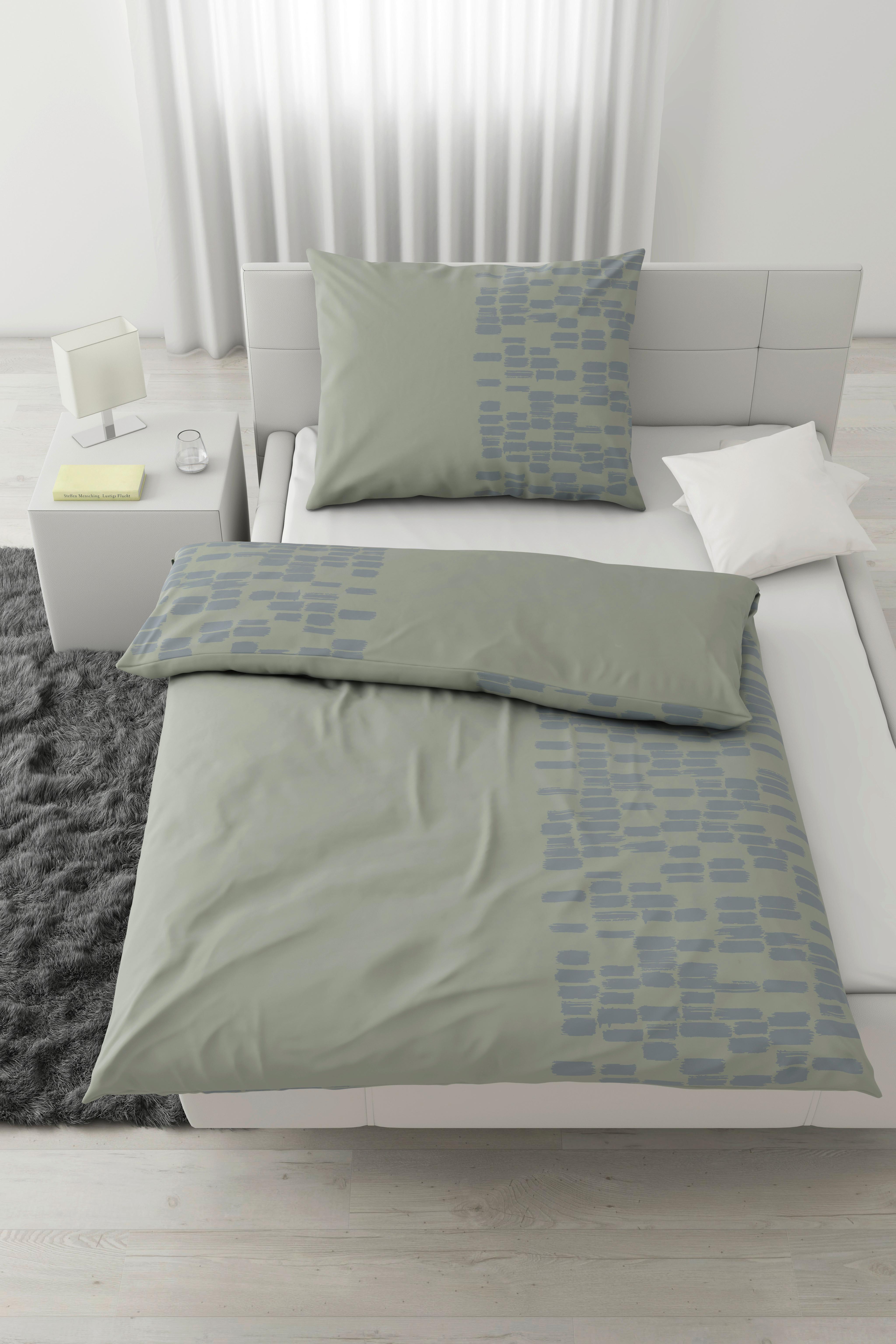 Bettwäscheset BRUSH STROKES - Grau, Textil (160/210cm) - Modern Living