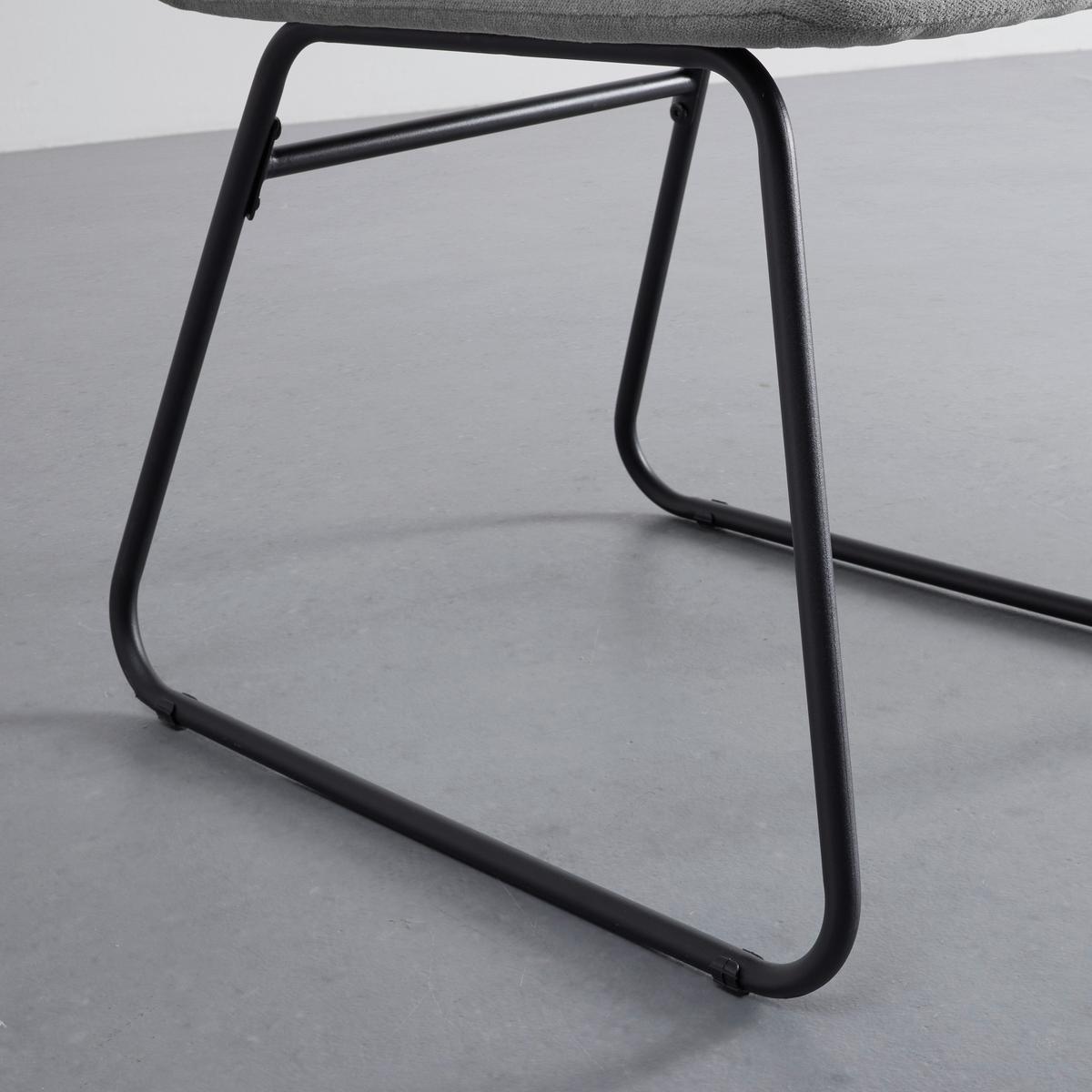 ZESTAW KRZESEŁ LEO - czarny/szary, Modern, metal/tkanina (49/99/68cm) - Bessagi Home